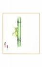 SHIKISHI Cavalletta su bambu dipinto a mano cm. 24x271 S48